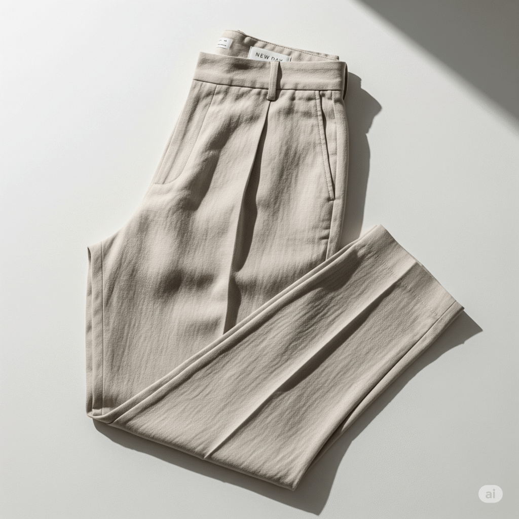 New Day women's beige linen pants, casual relaxed fit, breathable summer fashion, comfortable everyday trousers, Target apparel.